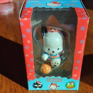 Hello Kitty Christmas Ornament with Blue and Orange Outfit And Basketball